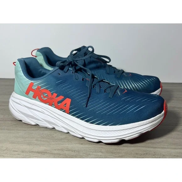 Hoka ONE ONE Rincon 3 MENS Running Shoe Blue Orange Size 12